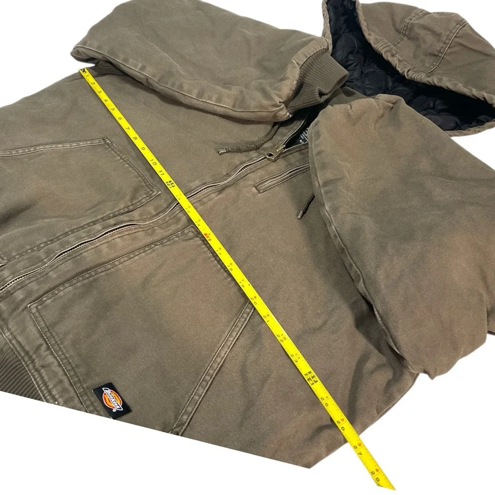 Dickies Heavy Workwear Canvas Hooded Workwear Jacket Zip Closure‎ Men's 2XL Tall
